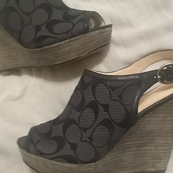 Coach Signature Wedges - Picture 3 of 4